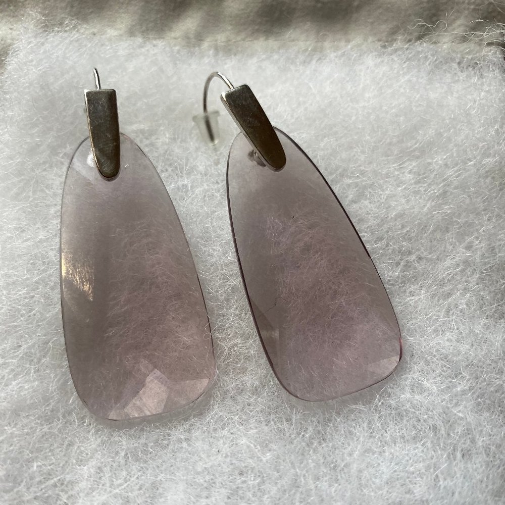 Kendra Scott Maize earrings in Violet glass/Silver